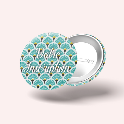 Badge Art Déco Turquoise