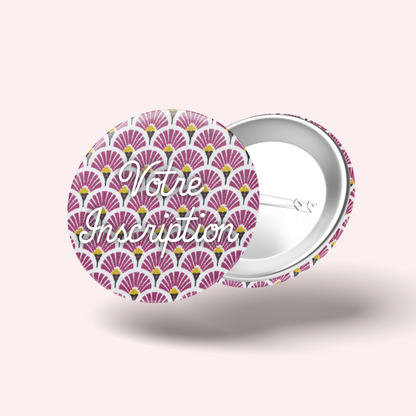 Badge Art Déco Violet