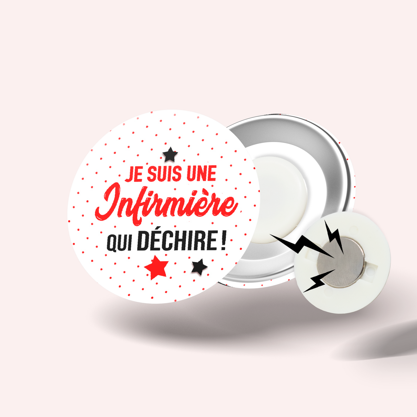 Badge Infirmière qui déchire 011