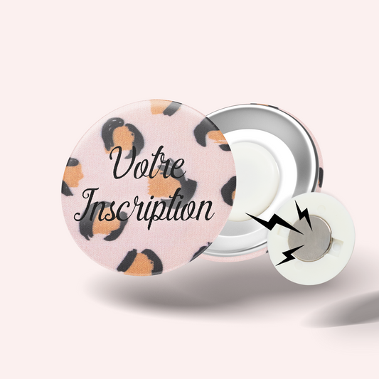 Pink Leopard Badge