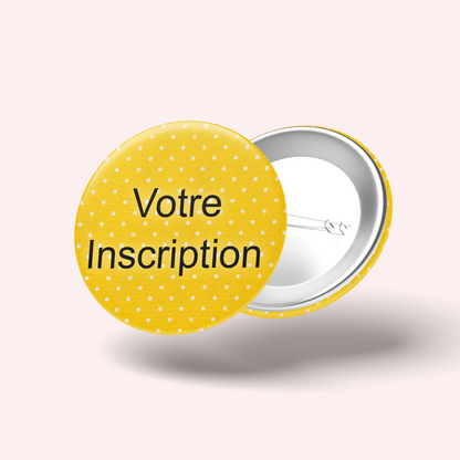 Badge Petits Pois Jaune