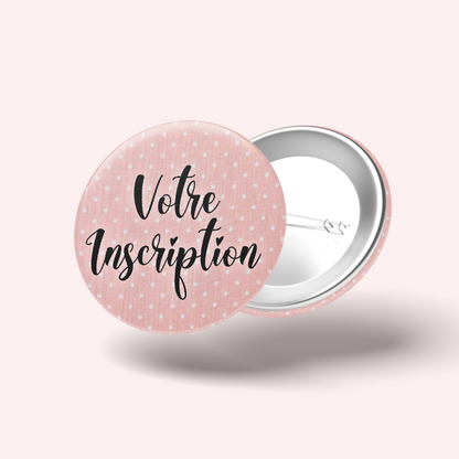 Badge Petits Pois Rose Pâle