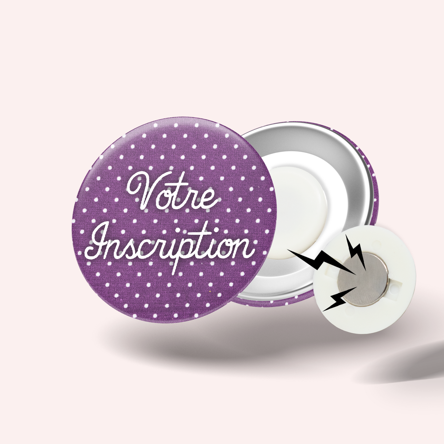 Badge Petits Pois Violet