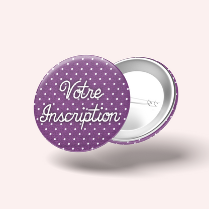 Badge Petits Pois Violet