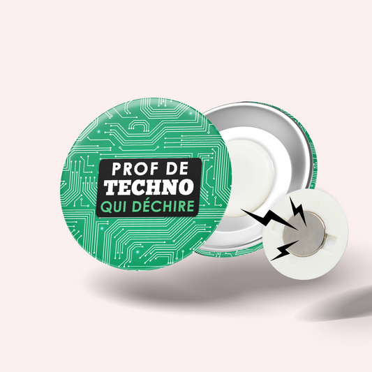 Badge Super prof 001 Techno