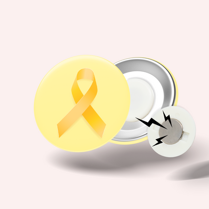 Badge Ruban Jaune (Endométriose, cancer des os)