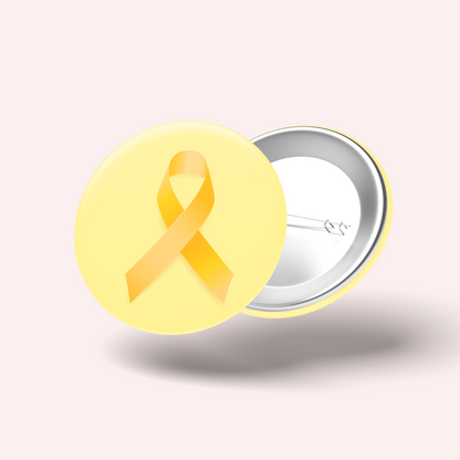 Badge Ruban Jaune (Endométriose, cancer des os)