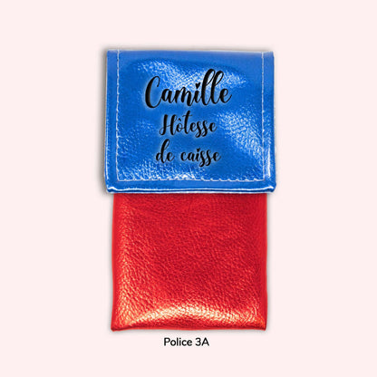 Pochette aimantée Bleu métallisé