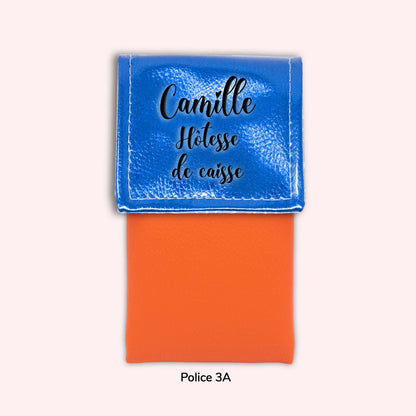 Pochette aimantée Bleu métallisé