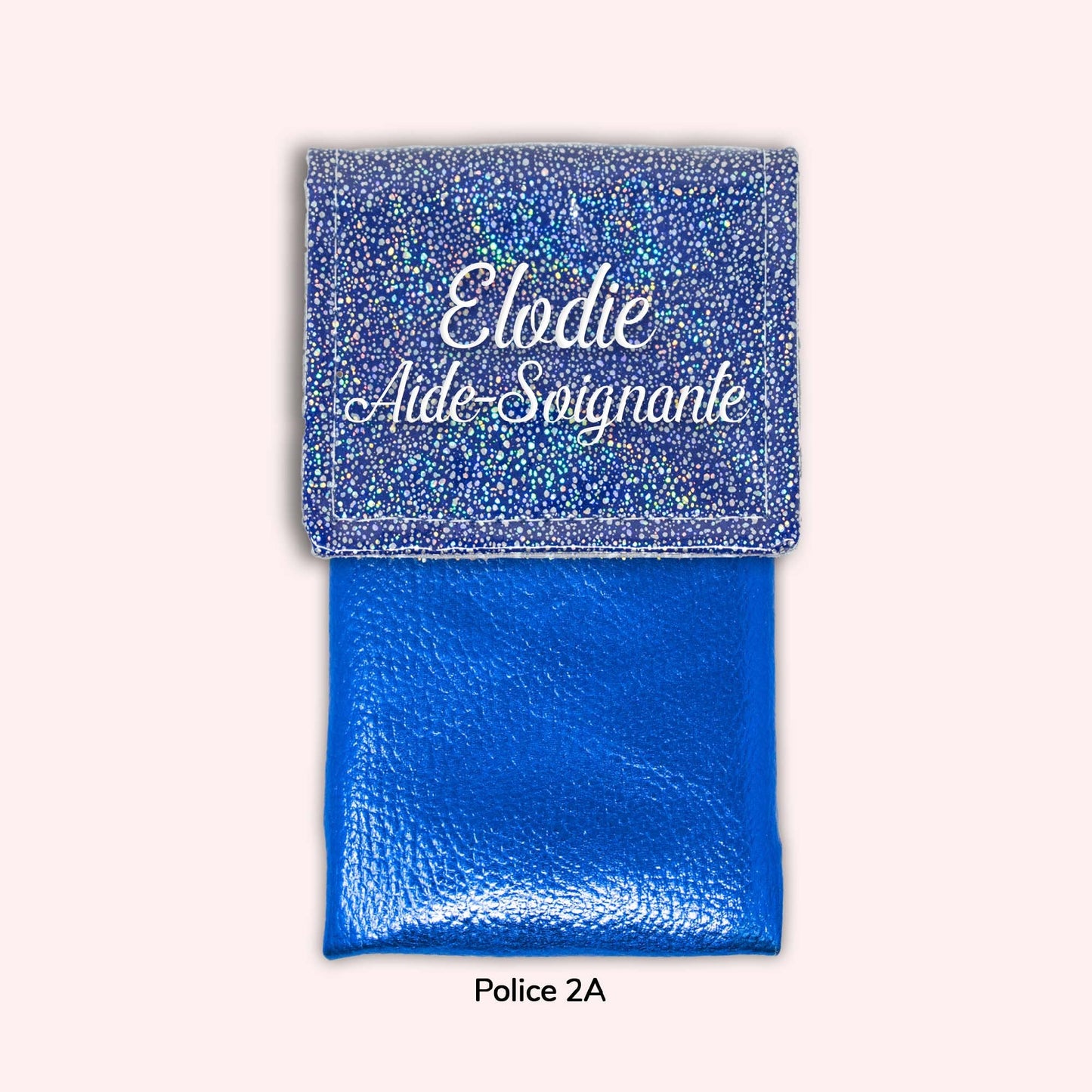 Pochette aimantée Misty bleu foncé disco