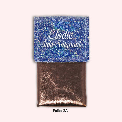 Pochette aimantée Misty bleu foncé disco