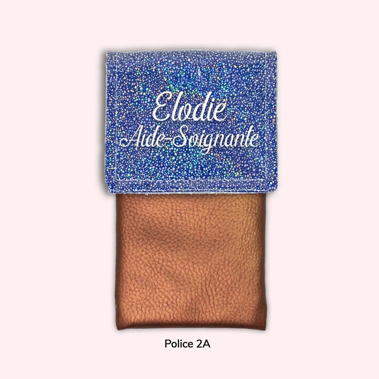 Pochette aimantée Misty bleu foncé disco