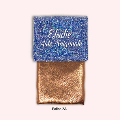 Pochette aimantée Misty bleu foncé disco