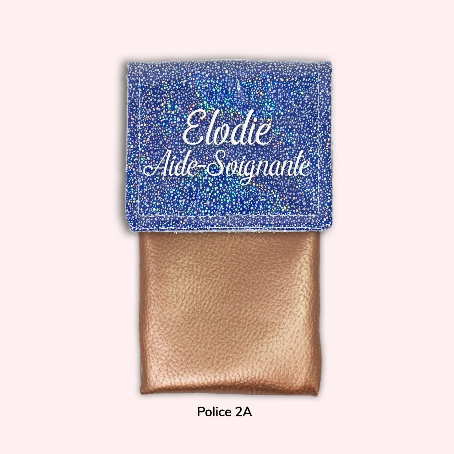 Pochette aimantée Misty bleu foncé disco