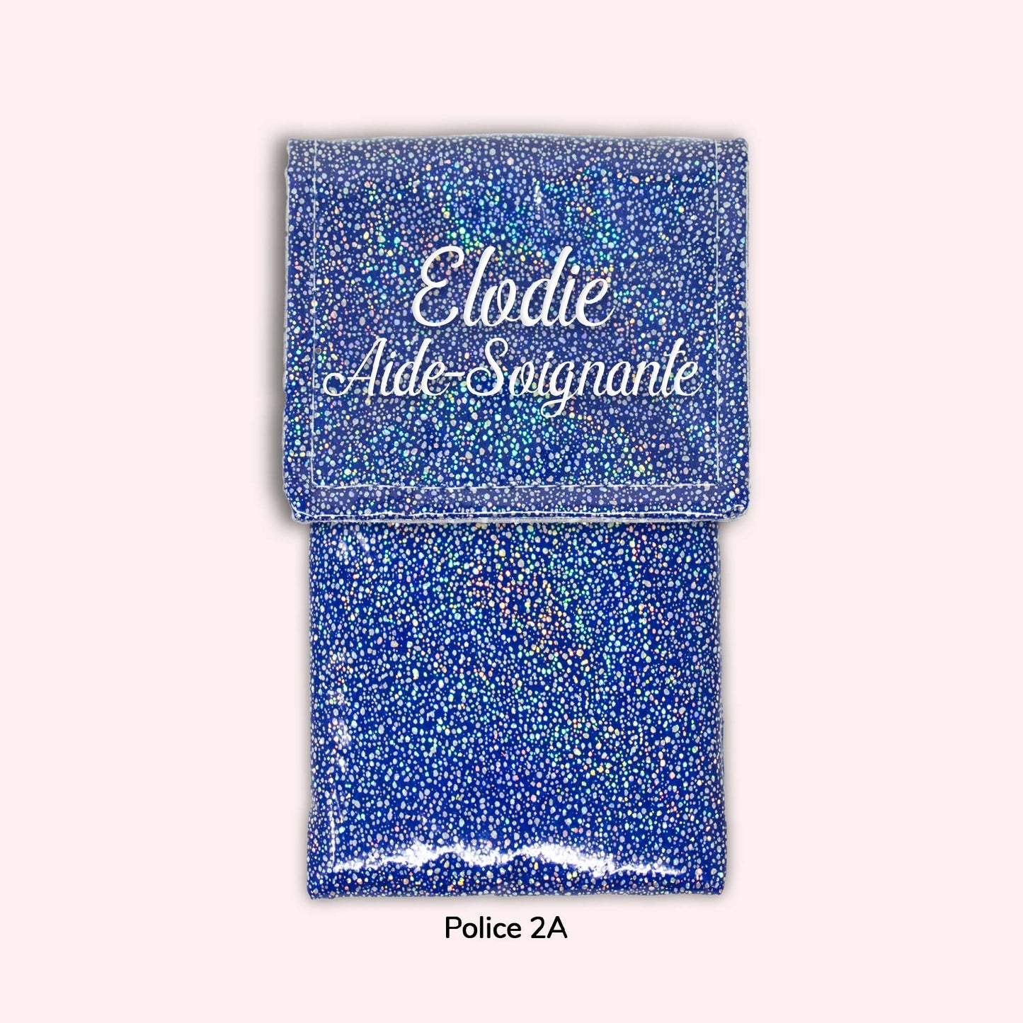 Pochette aimantée Misty bleu foncé disco