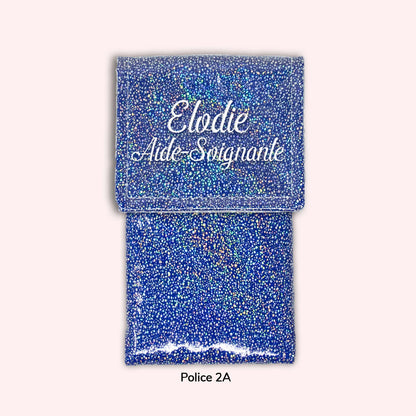 Pochette aimantée Misty bleu foncé disco