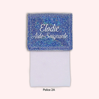 Pochette aimantée Misty bleu foncé disco