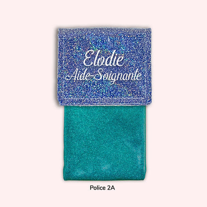 Pochette aimantée Misty bleu foncé disco