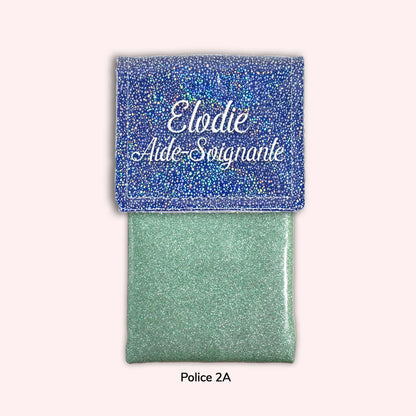 Pochette aimantée Misty bleu foncé disco