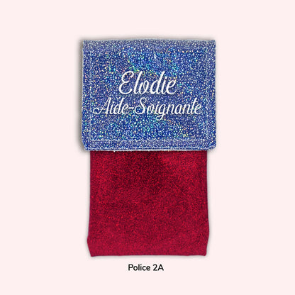 Pochette aimantée Misty bleu foncé disco