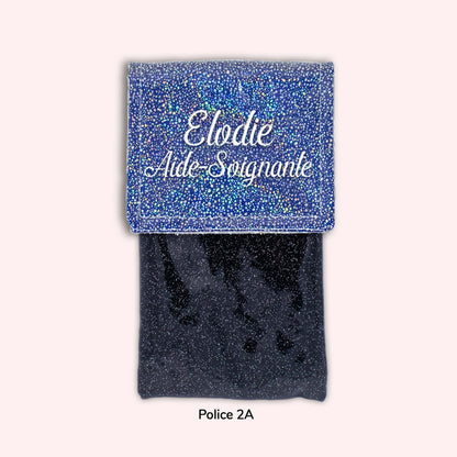 Pochette aimantée Misty bleu foncé disco