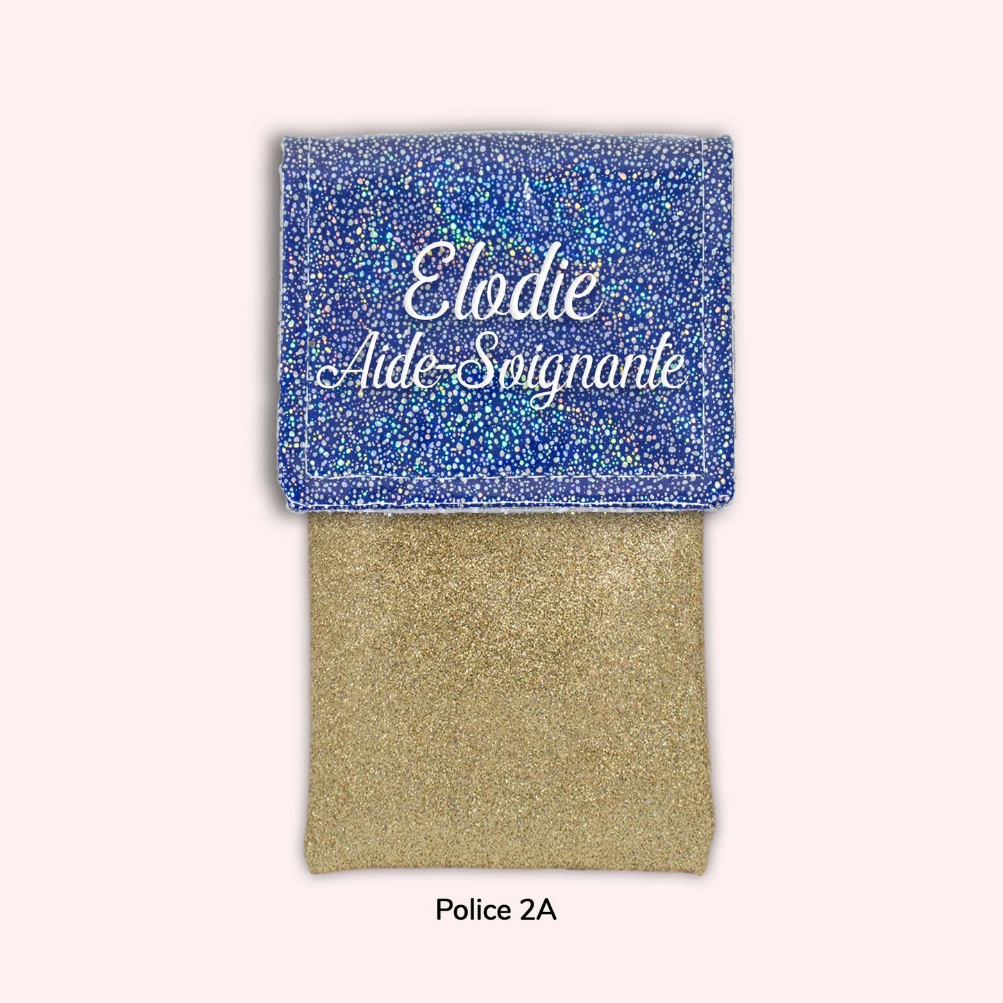 Pochette aimantée Misty bleu foncé disco