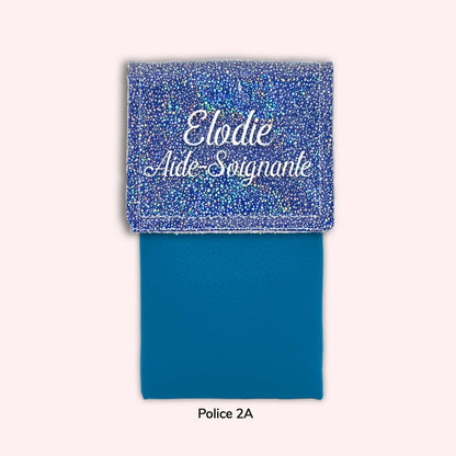 Pochette aimantée Misty bleu foncé disco