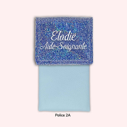 Pochette aimantée Misty bleu foncé disco