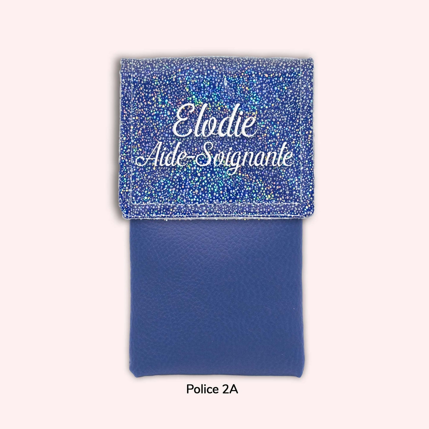 Pochette aimantée Misty bleu foncé disco