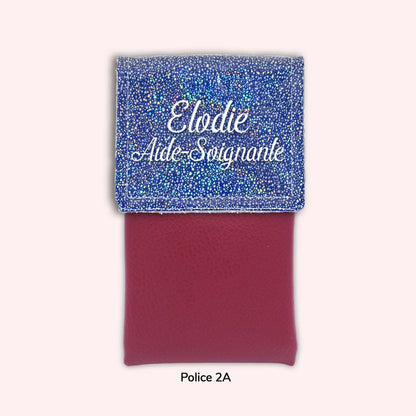 Pochette aimantée Misty bleu foncé disco