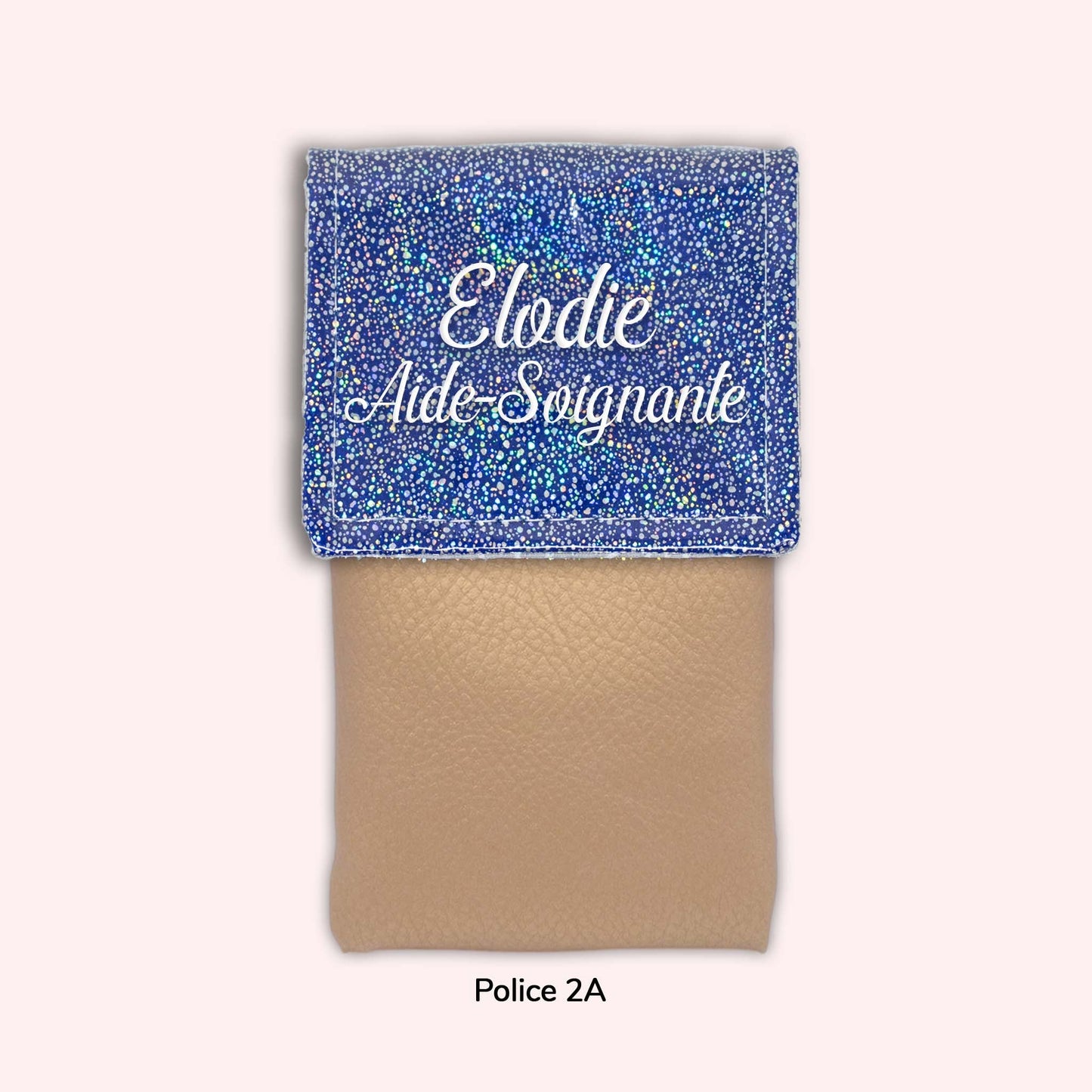 Pochette aimantée Misty bleu foncé disco