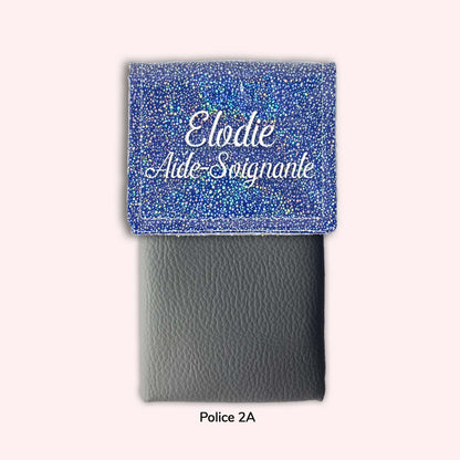 Pochette aimantée Misty bleu foncé disco