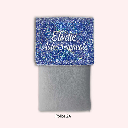 Pochette aimantée Misty bleu foncé disco