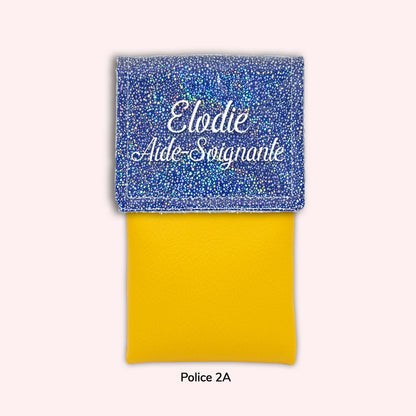 Pochette aimantée Misty bleu foncé disco