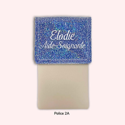 Pochette aimantée Misty bleu foncé disco