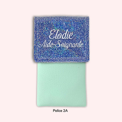 Pochette aimantée Misty bleu foncé disco