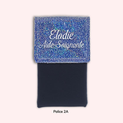 Pochette aimantée Misty bleu foncé disco