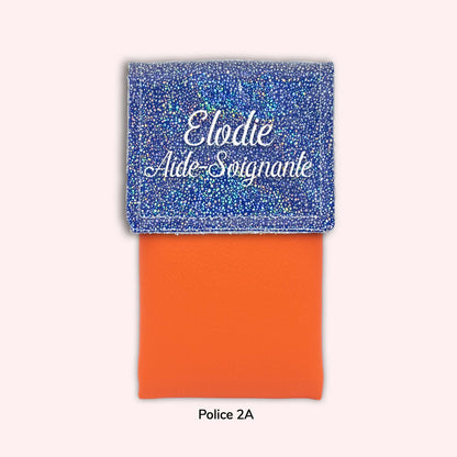 Pochette aimantée Misty bleu foncé disco