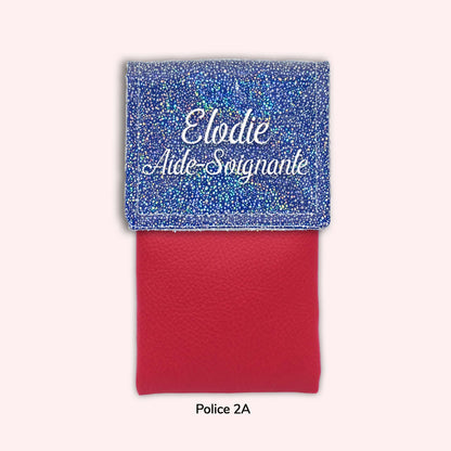 Pochette aimantée Misty bleu foncé disco