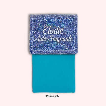 Pochette aimantée Misty bleu foncé disco