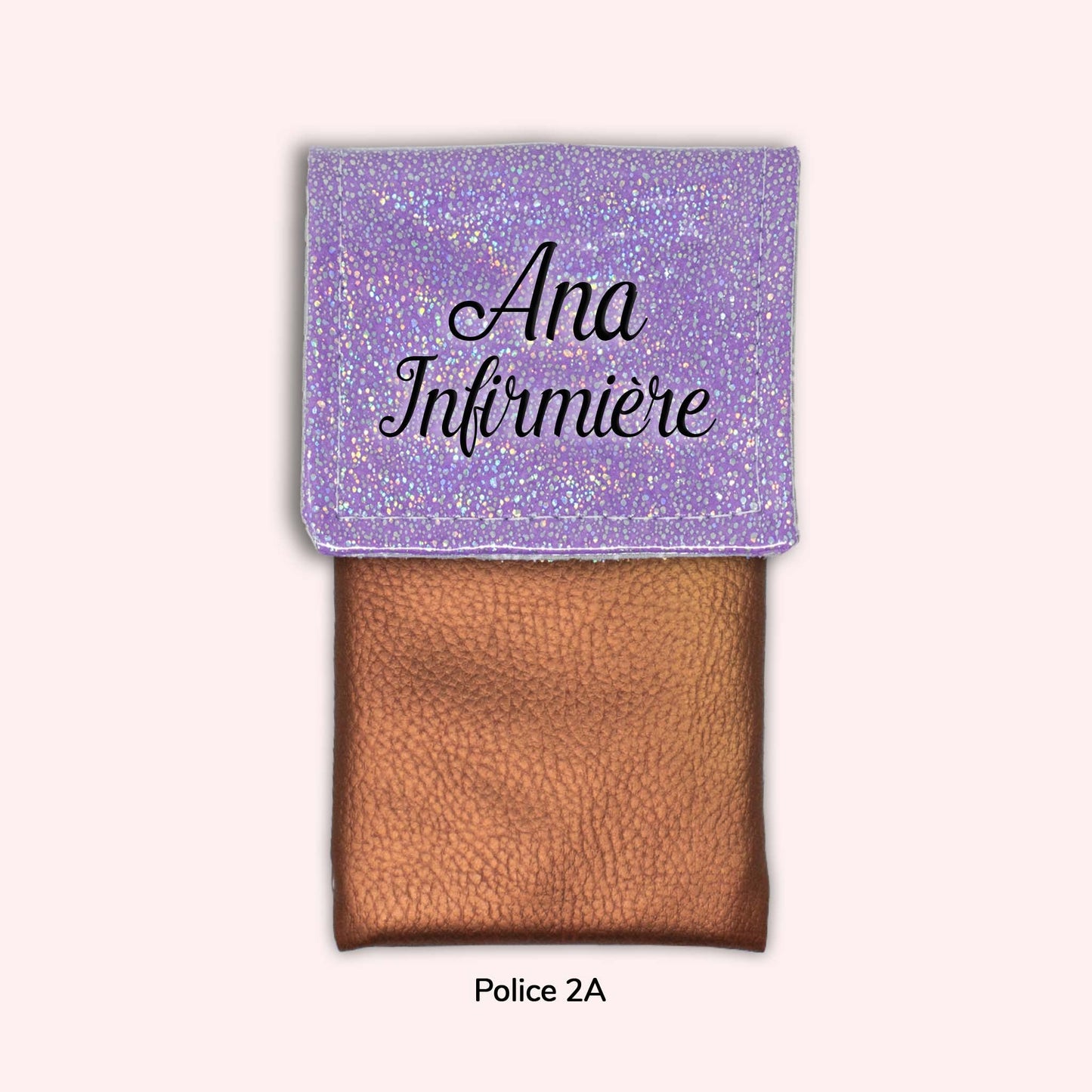 Pochette aimantée Misty violet disco