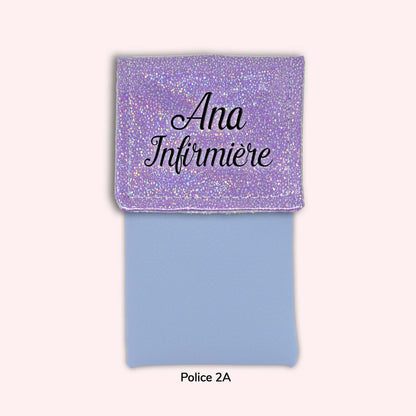 Pochette aimantée Misty violet disco