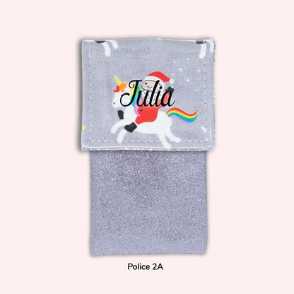 Pochette aimantée Noël unicorn