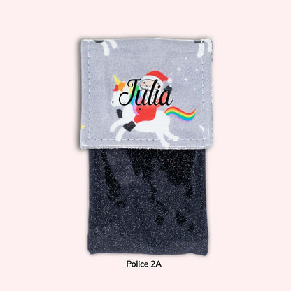 Pochette aimantée Noël unicorn