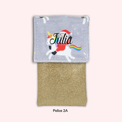 Pochette aimantée Noël unicorn