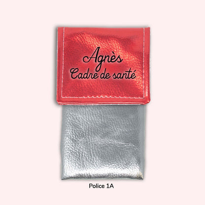 Pochette aimantée Rouge métallisé