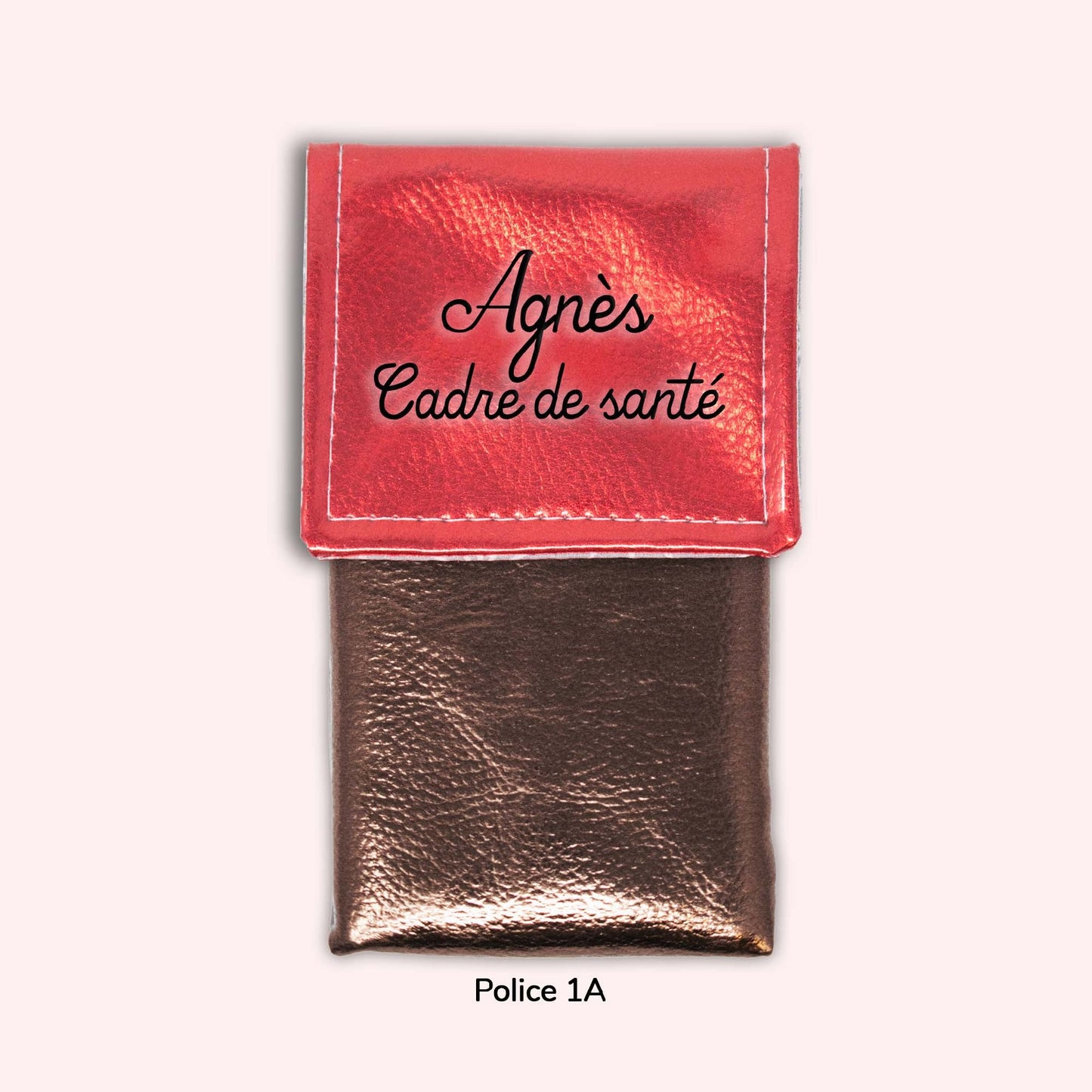 Pochette aimantée Rouge métallisé