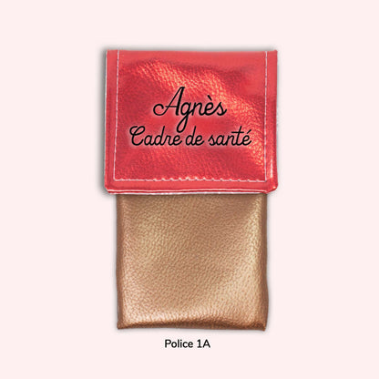 Pochette aimantée Rouge métallisé