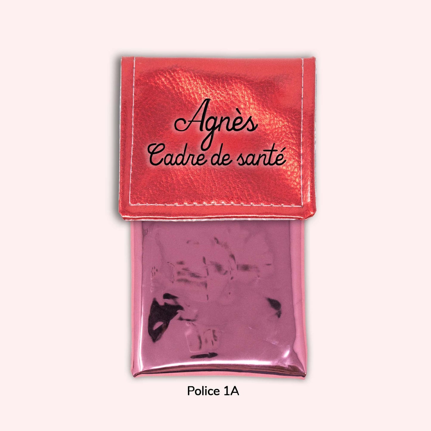 Pochette aimantée Rouge métallisé