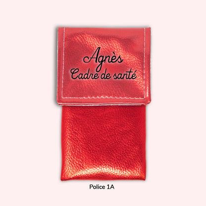 Pochette aimantée Rouge métallisé